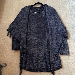 White House Black Market Women's Blue Sweater and Scarf